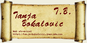 Tanja Bokalović vizit kartica